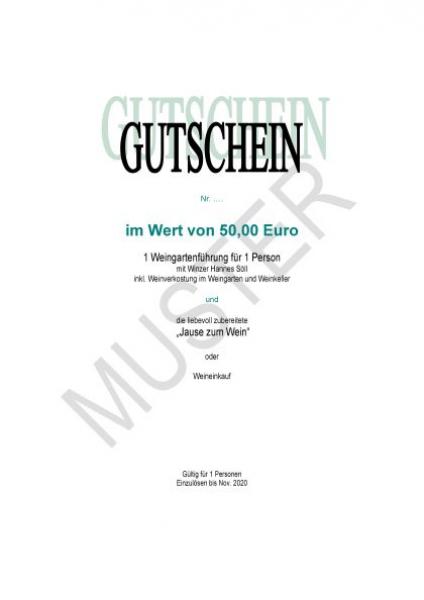 Gutschein im Wert von 50 Euro